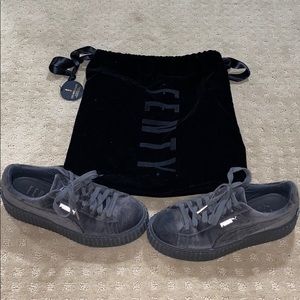 Puma Fenty Rihanna Creeper Sneaker Gray Velvet